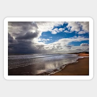 Northumbrian beach scene Sticker